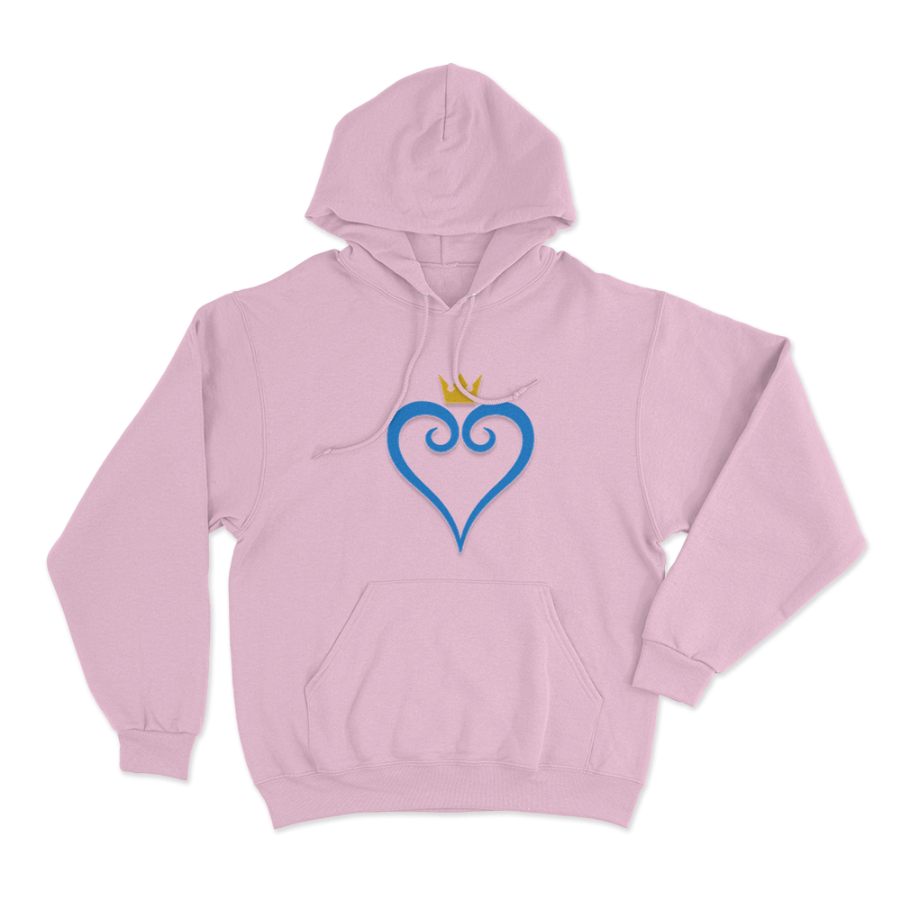Kingdom Hearts Crown Symbol Unisex Hoodie Pink Kingdom Hearts Crown Symbol Unisex Hoodie Pink