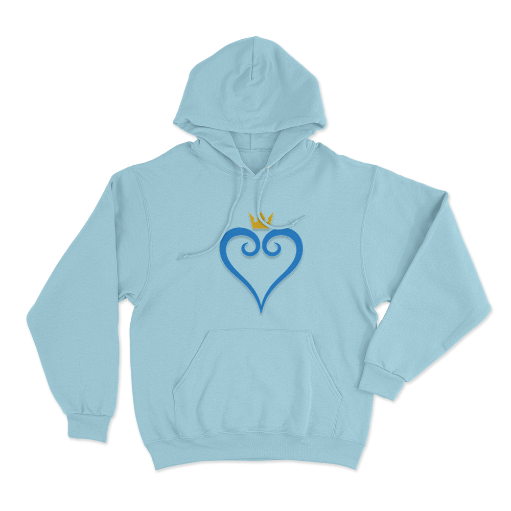 Kingdom Hearts Crown Symbol Unisex Hoodie Sky Blue Kingdom Hearts Crown Symbol Unisex Hoodie Sky Blue