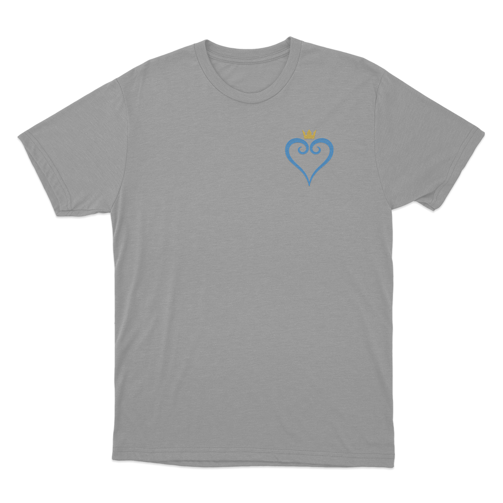 Kingdom Hearts Crown Symbol Unisex T Shirt Grey Kingdom Hearts Crown Symbol Unisex T Shirt Grey