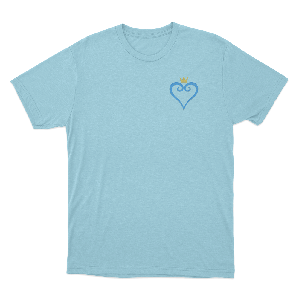 Kingdom Hearts Crown Symbol Unisex T Shirt Sky Blue Kingdom Hearts Crown Symbol Unisex T Shirt Sky Blue