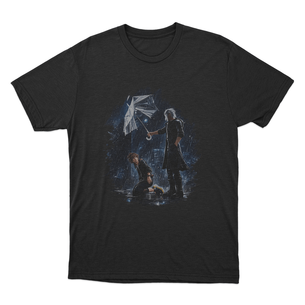 Sora And Riku Rainy Night Unisex T Shirt Black Sora And Riku Rainy Night Unisex T Shirt Black