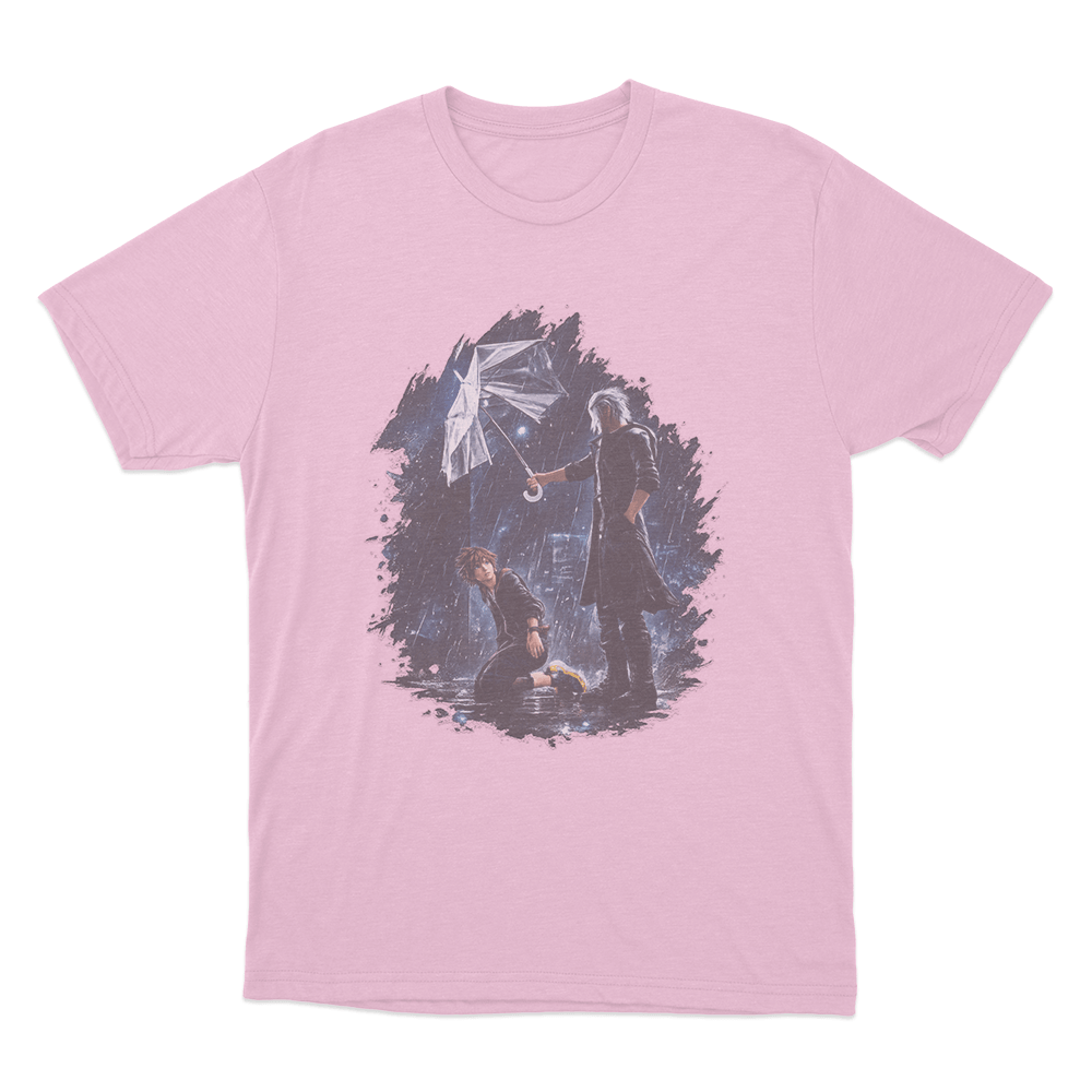 Sora And Riku Rainy Night Unisex T Shirt Pink Sora And Riku Rainy Night Unisex T Shirt Pink