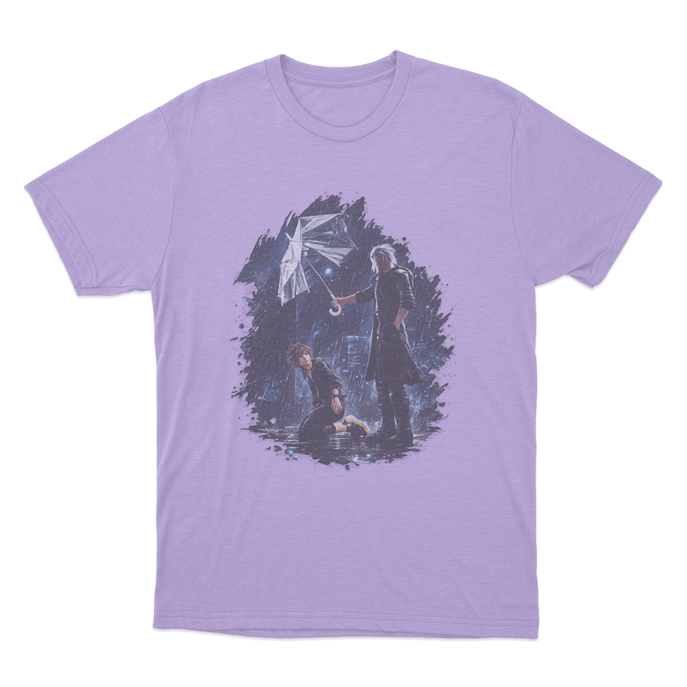 Sora And Riku Rainy Night Unisex T Shirt Purple Sora And Riku Rainy Night Unisex T Shirt Purple