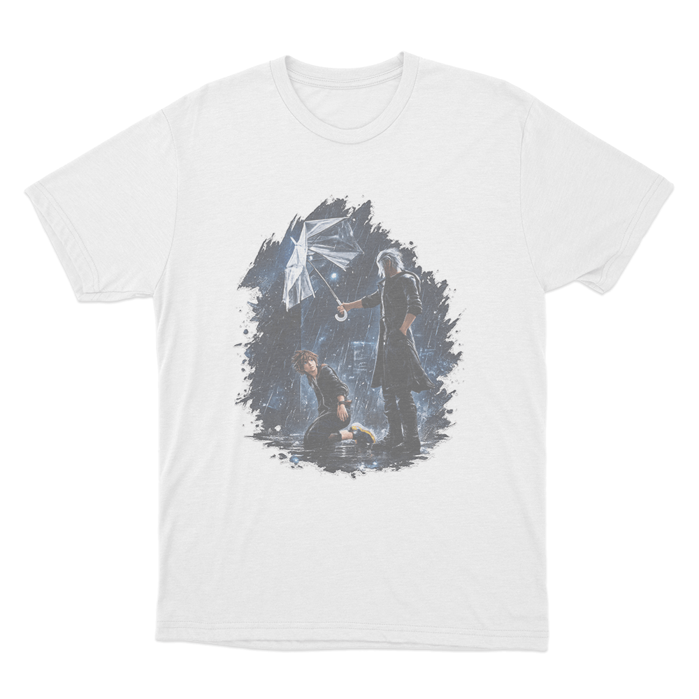 Sora And Riku Rainy Night Unisex T Shirt White Sora And Riku Rainy Night Unisex T Shirt White