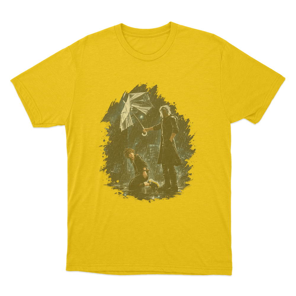 Sora And Riku Rainy Night Unisex T Shirt Yellow Sora And Riku Rainy Night Unisex T Shirt Yellow