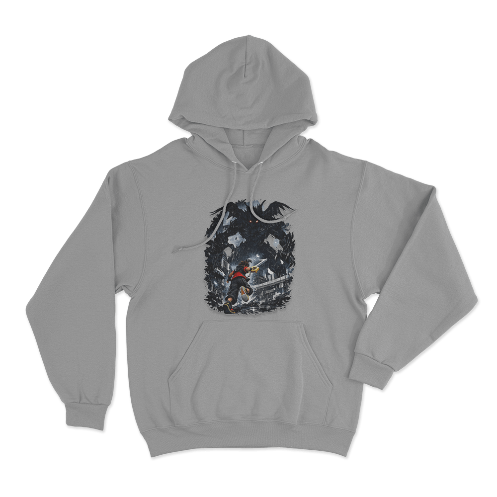 Sora Vs Darkside Heartless Unisex Hoodie Grey Sora Vs Darkside Heartless Unisex Hoodie Grey