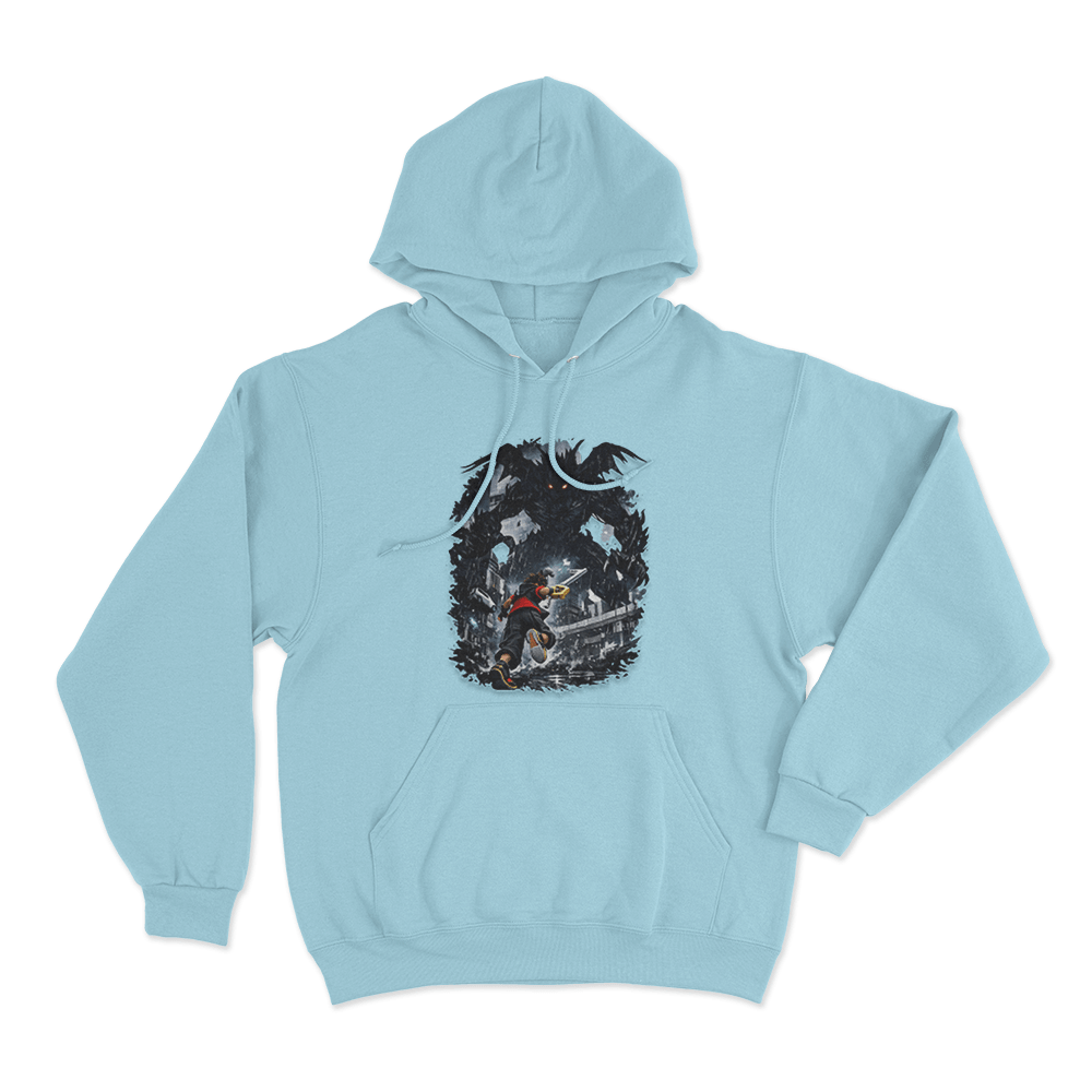 Sora Vs Darkside Heartless Unisex Hoodie Sky Blue Sora Vs Darkside Heartless Unisex Hoodie Sky Blue