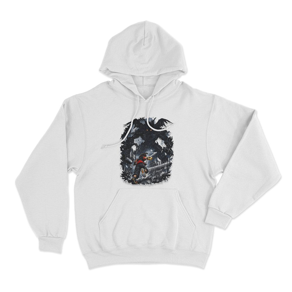 Sora Vs Darkside Heartless Unisex Hoodie White Sora Vs Darkside Heartless Unisex Hoodie White