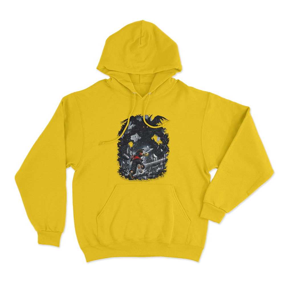Sora Vs Darkside Heartless Unisex Hoodie Yellow Sora Vs Darkside Heartless Unisex Hoodie Yellow